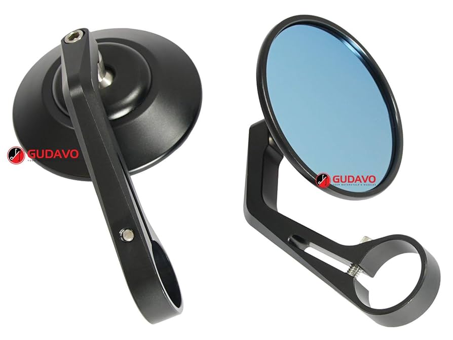 Amazon | 丸形 バイク 用 CNC ミラー バーエンドミラー 汎用